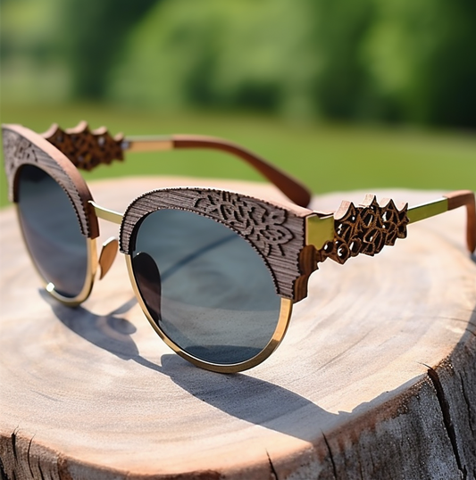 Classic Carved Wood Sunglasses