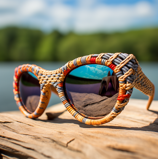 Bohemian Style Handwoven Rope Frame Sunglasses