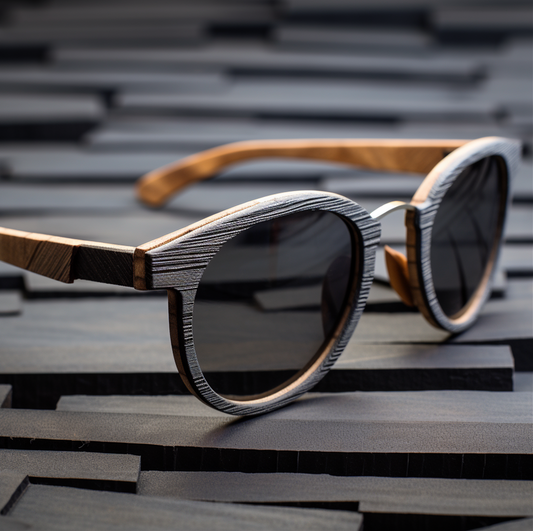 Casual Wood Sunglasses Grey Frame