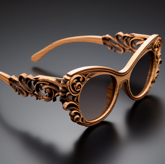 Artisanal Sculpted Wood Sunglasses